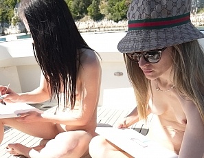 122223_afternoon_on_a_yacht_with_matty_and_josie_painting_creative_art_while_nude_outdoors